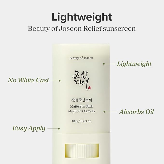 Beauty of Joseon Matte Sun Stick: Mugwort + Camellia (18g)