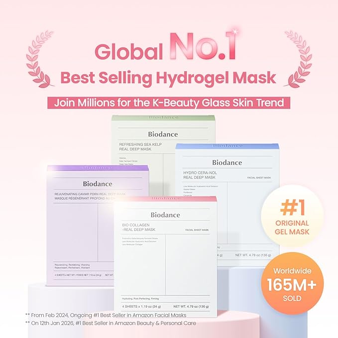 BIODANCE Bio-Collagen Real Deep Mask, Hydrogel Mask (34g x 4pcs)