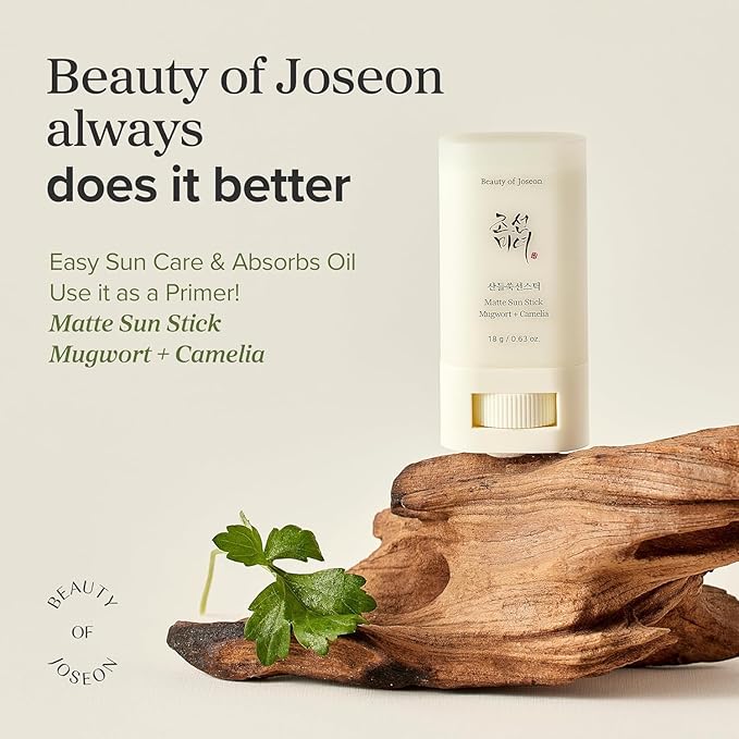 Beauty of Joseon Matte Sun Stick: Mugwort + Camellia (18g)