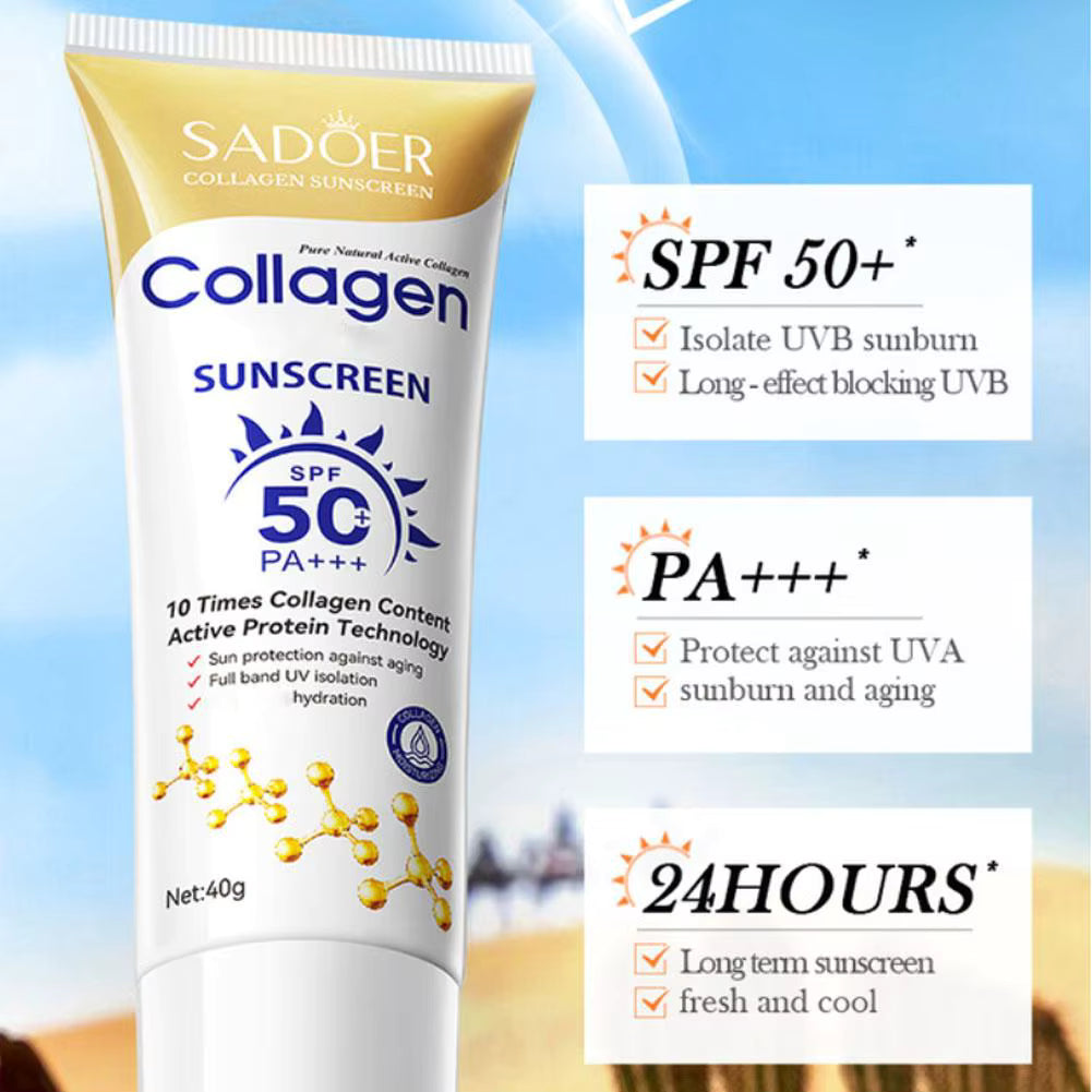 SADOER Collagen Sunscreen SPF 50+ PA+++ (40g)